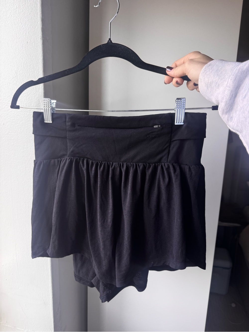 Free People Black High-Waist Athletic Shorts